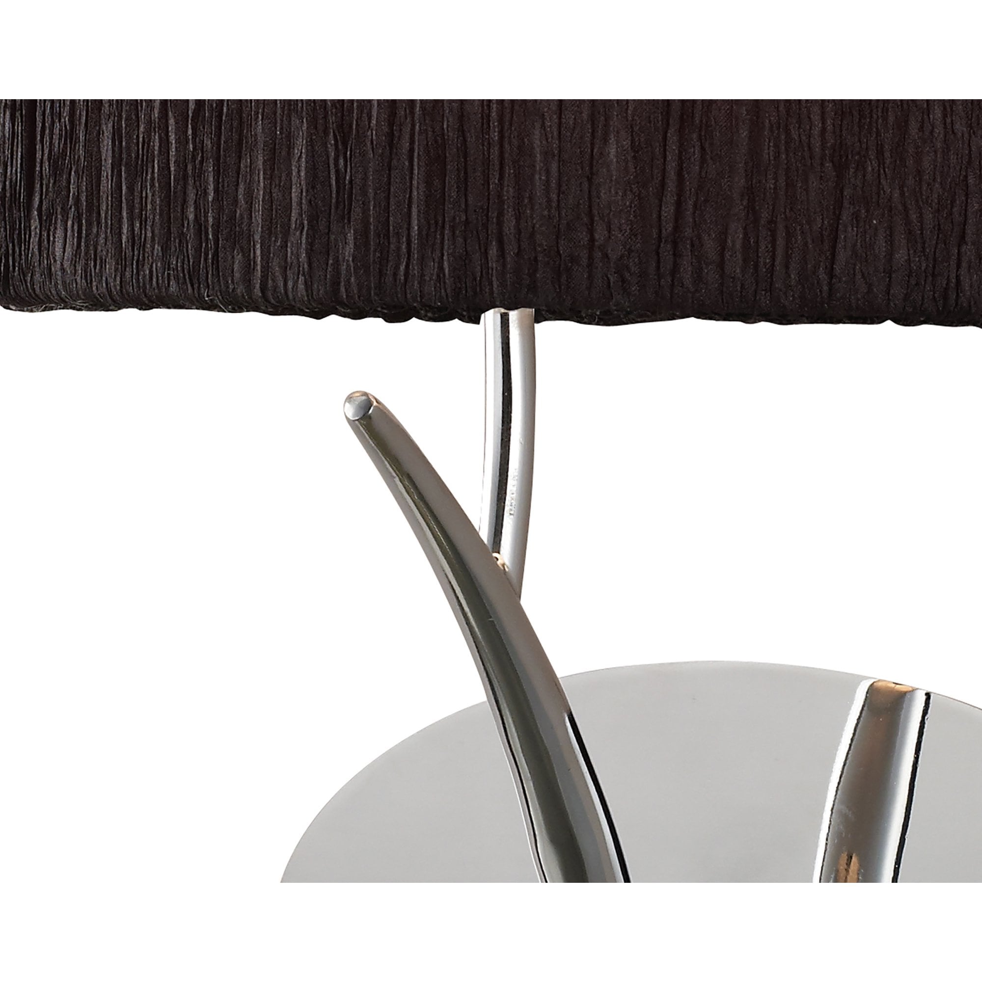 Mantra Eve Single Light Switched Wall Fitting in Polished Chrome with Black Oval Shade