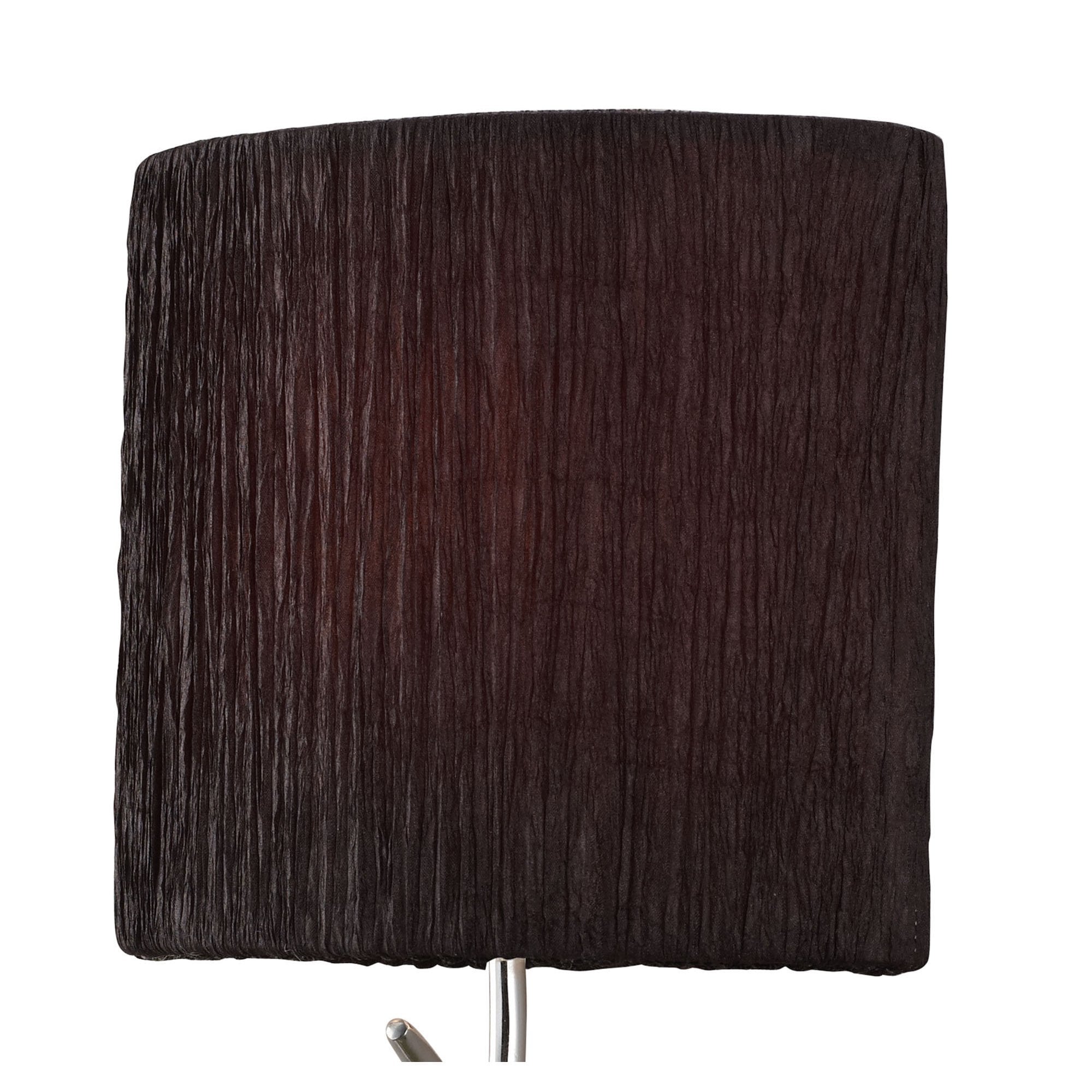 Mantra Eve Single Light Switched Wall Fitting in Polished Chrome with Black Oval Shade