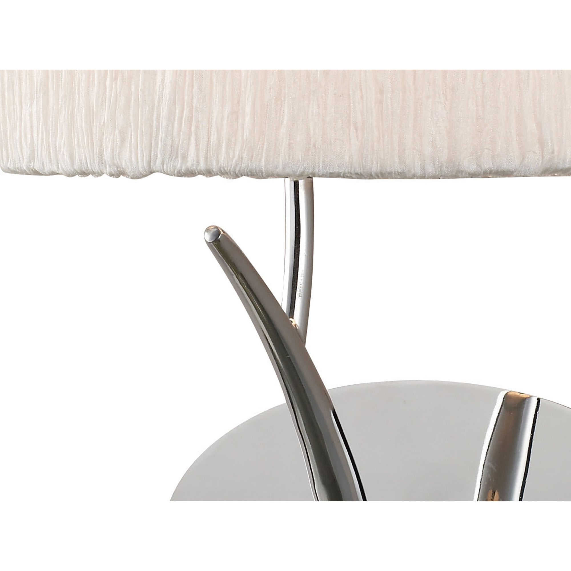 Mantra Eve Single Light Switched Wall Fitting in Polished Chrome with White Oval Shade