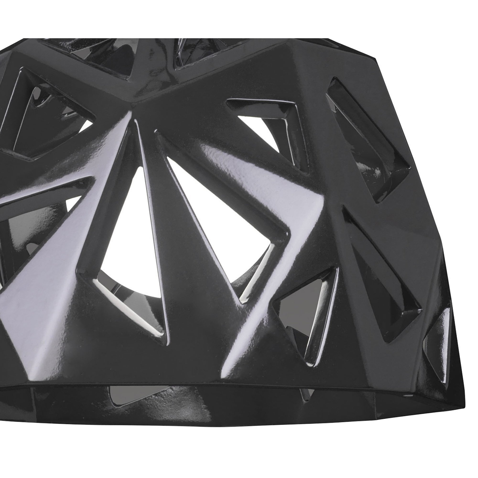 Mantra Facette Single Light Pendant Black & Chrome