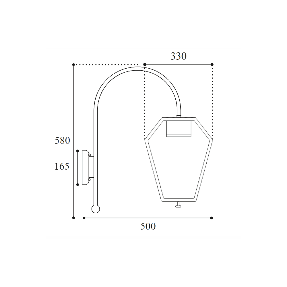 Moretti Luce Gemstone LED Outdoor Wall Lamp - Aged Brass Copper-Coloured