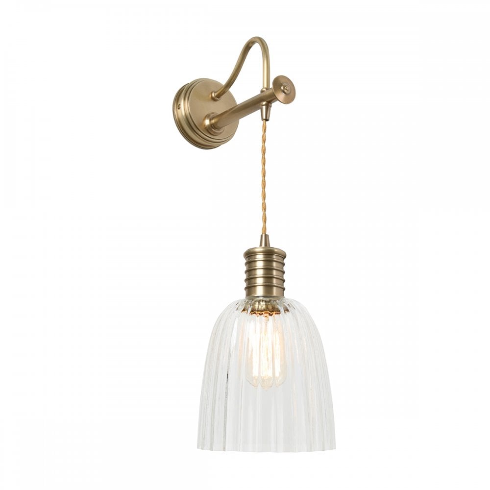 Elstead Douille Single Wall Light - Aged Brass