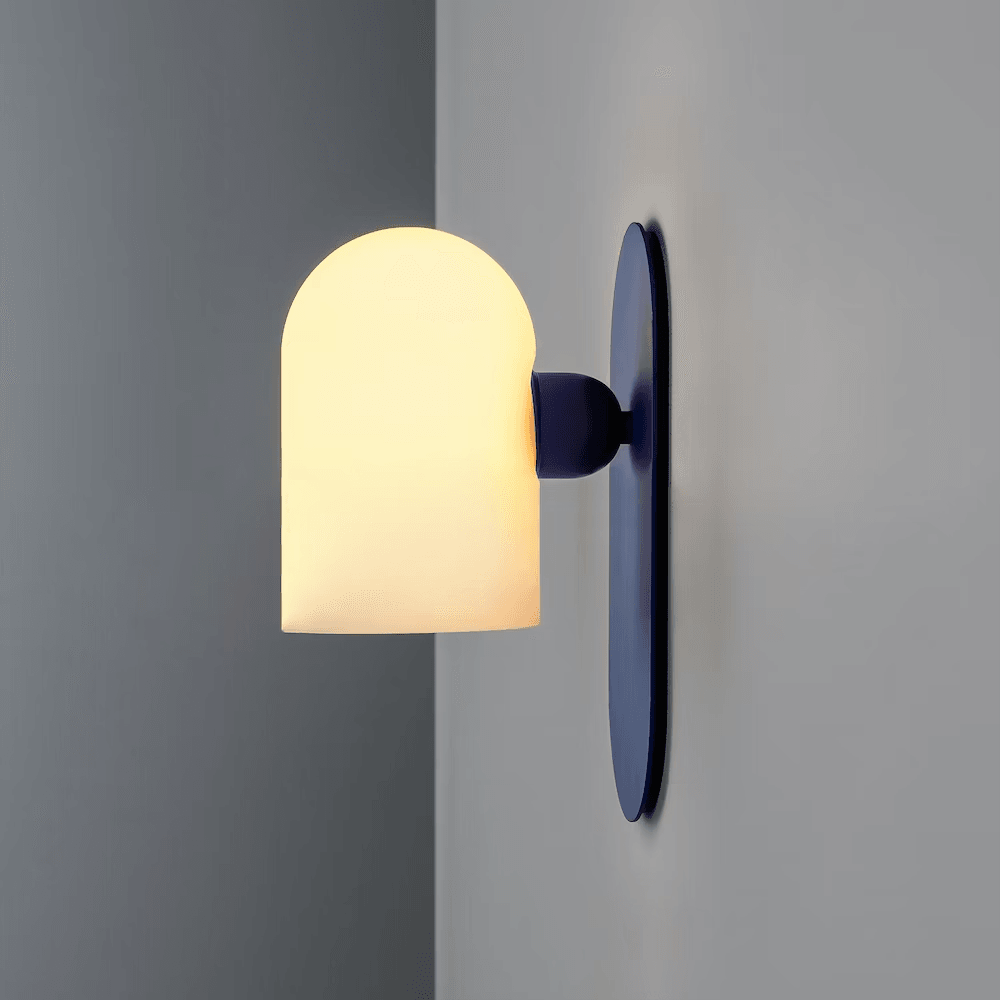 Schwung Odyssey Santorini Small Single Wall Sconce Light - Opal Mat Glass