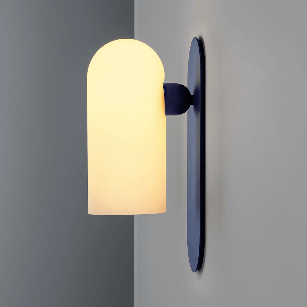 Schwung Odyssey Santorini Medium Single Wall Sconce Light - Opal Mat Glass