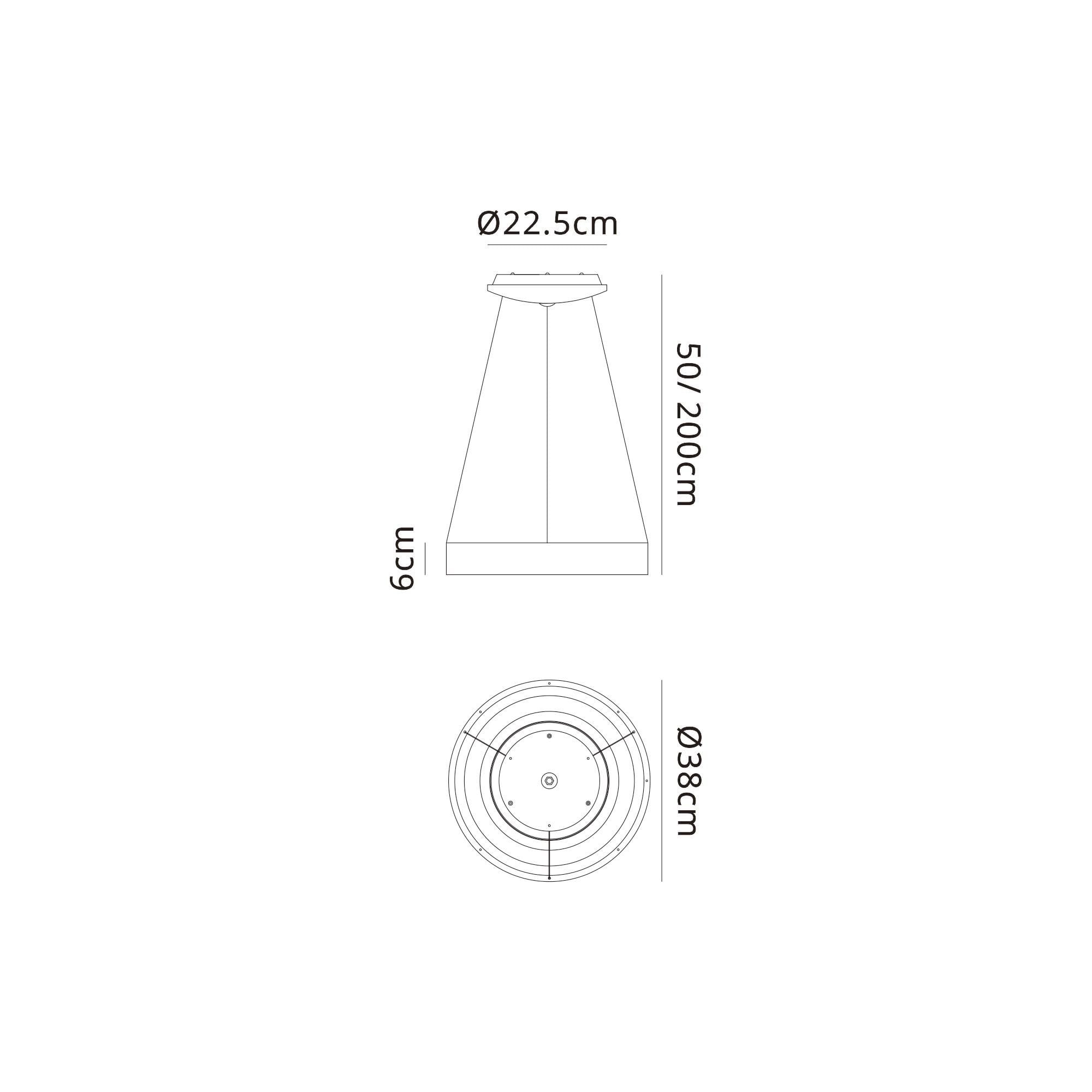 Mantra Niseko II 50cm Ring Pendant - Gold