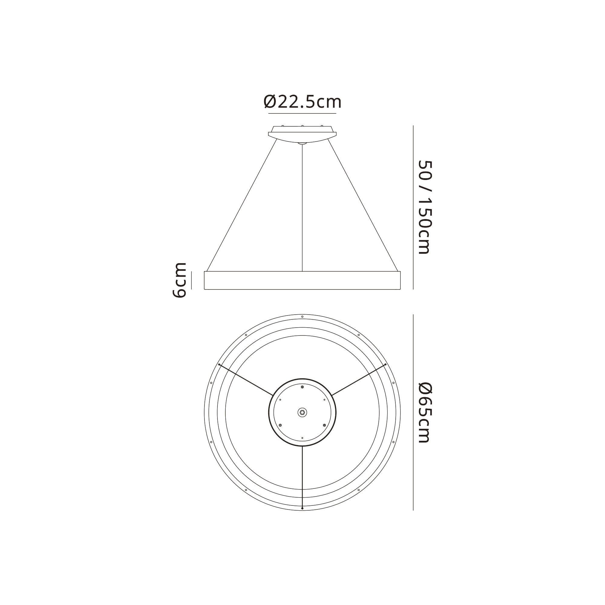Mantra Niseko II 65cm Ring Pendant - White