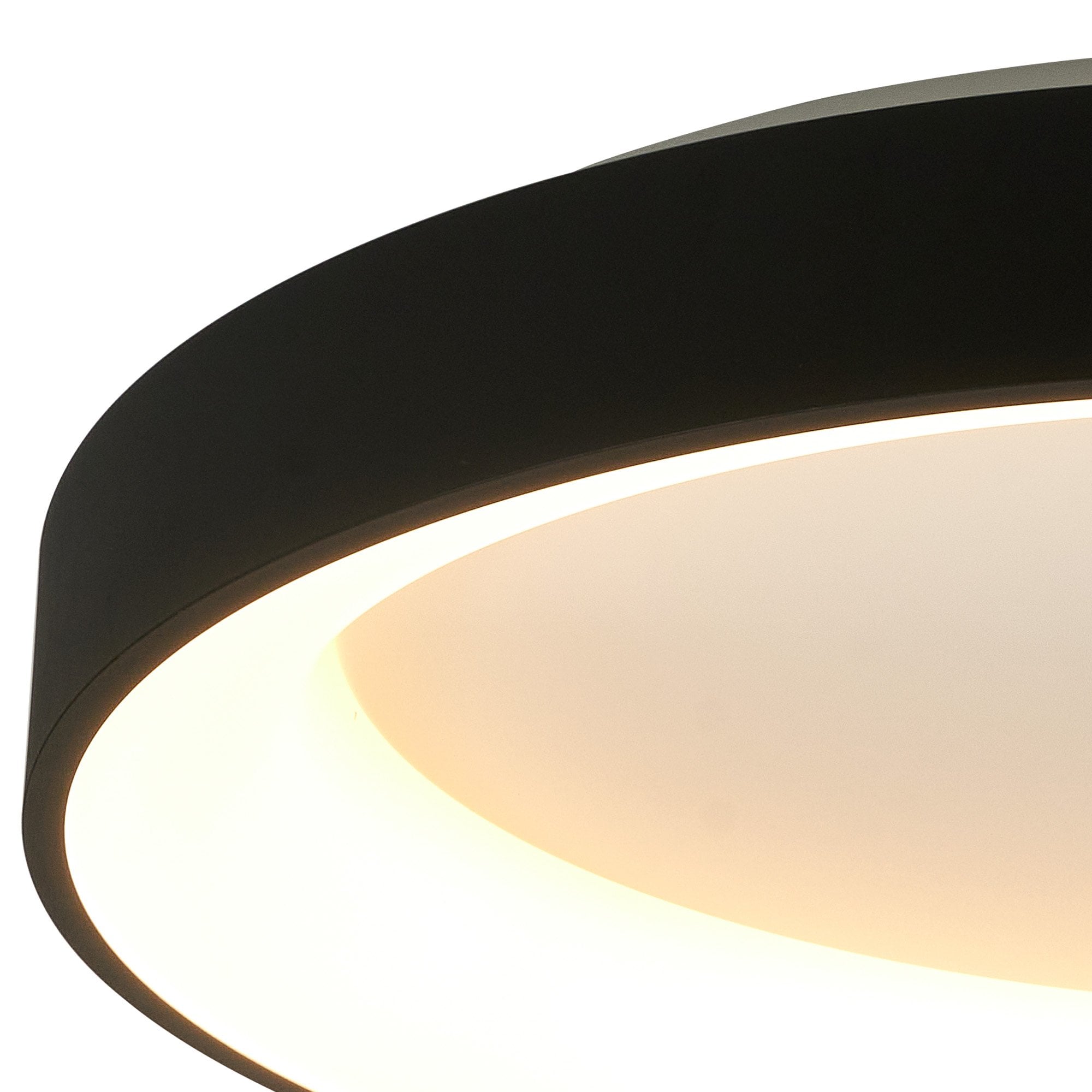 Mantra Niseko II 38cm Ring Ceiling Light - Black
