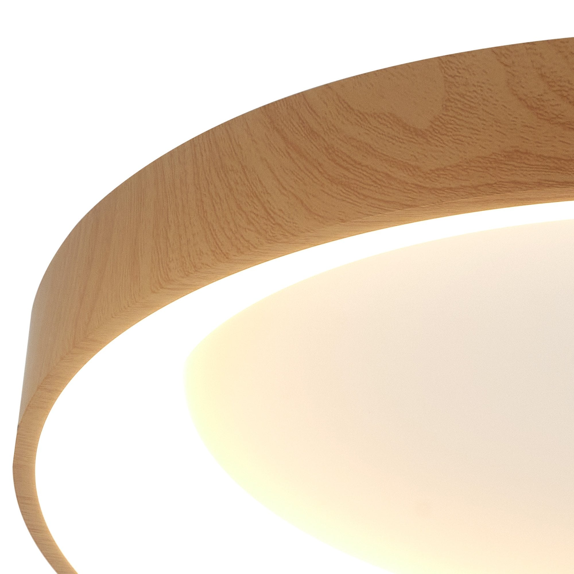 Mantra Niseko II 38cm Ring Ceiling Light - Wood