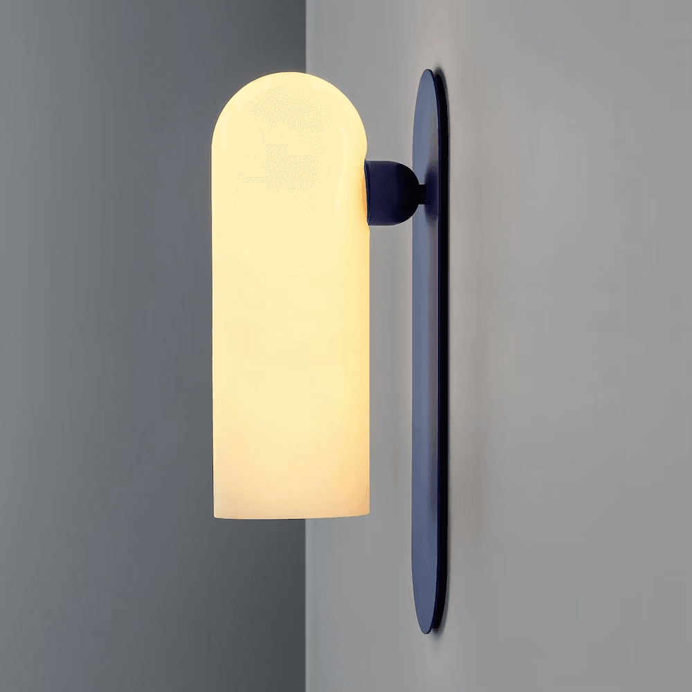 Schwung Odyssey Santorini Large Single Wall Sconce Light - Opal Mat Glass