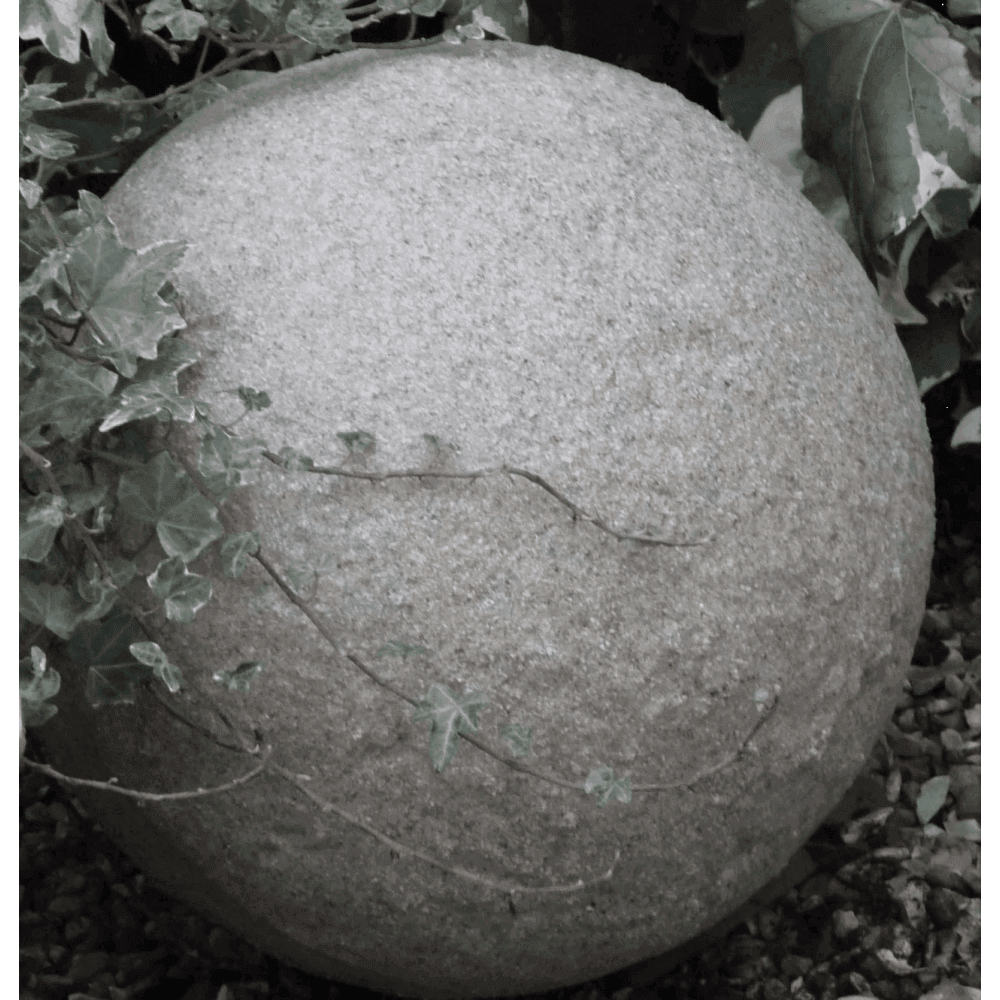 Stone Globe Spherical Garden Light - Weathered Stone - Low Voltage