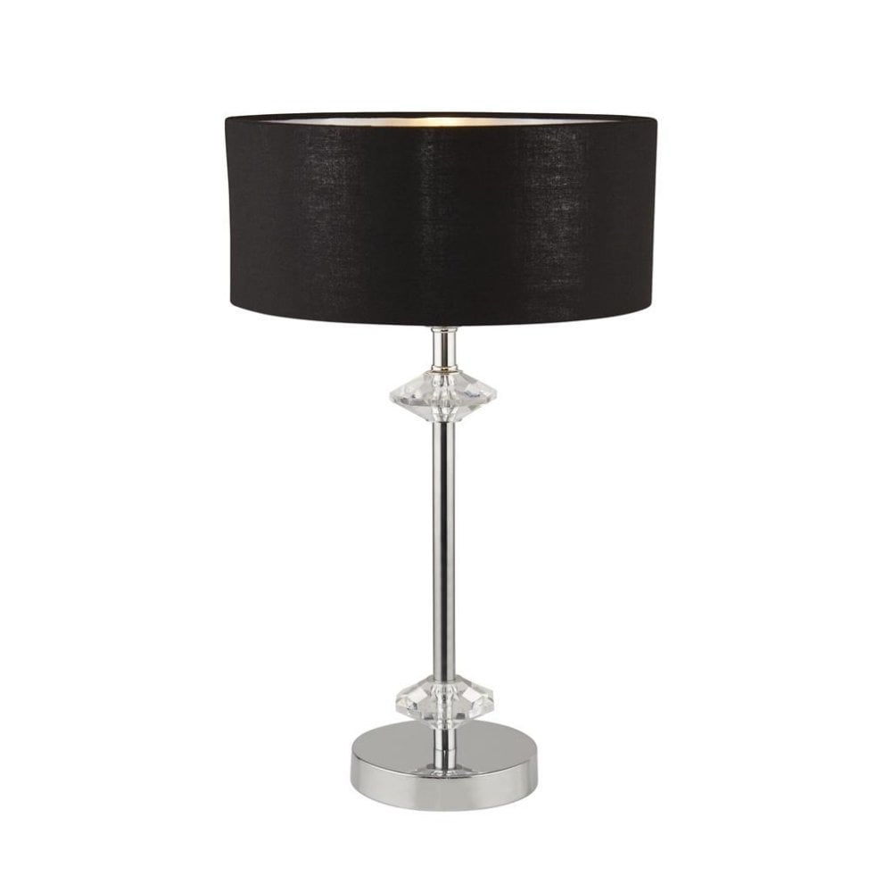Searchlight Odsey Table Lamp - Black & Chrome