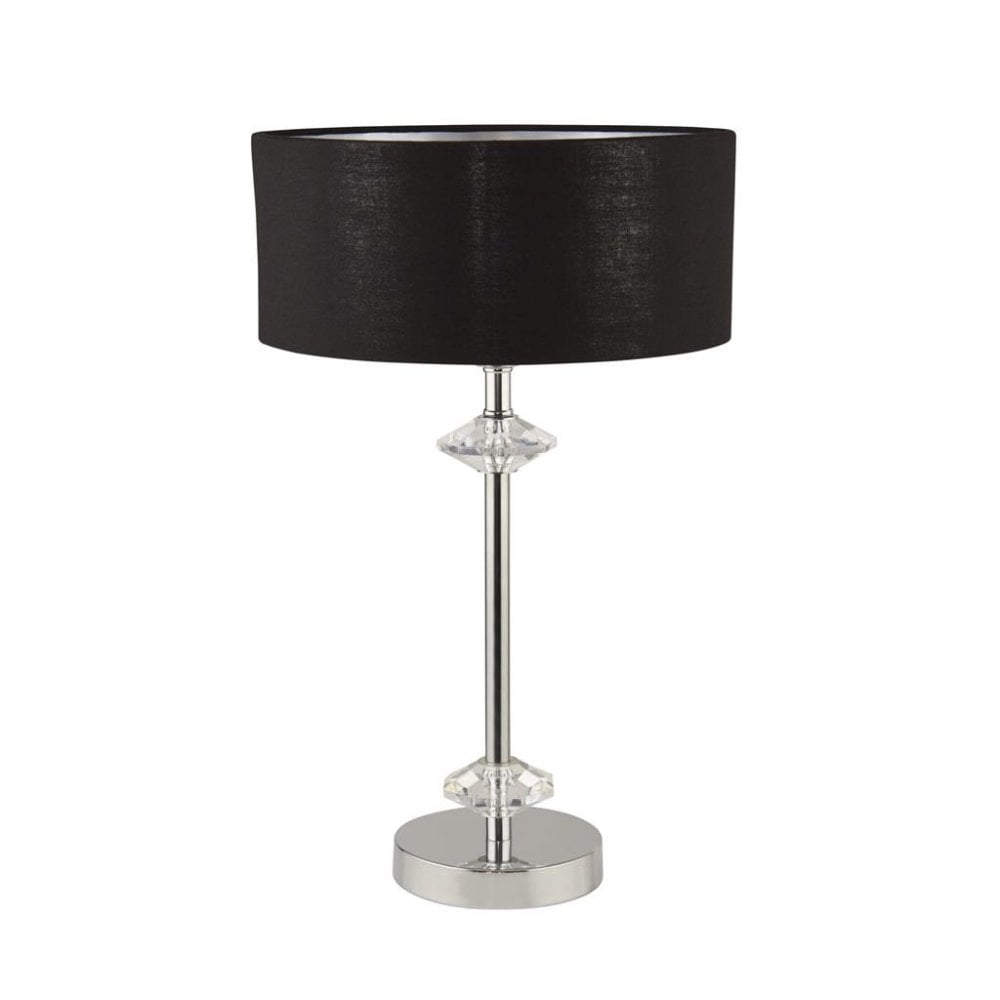 Searchlight Odsey Table Lamp - Black & Chrome