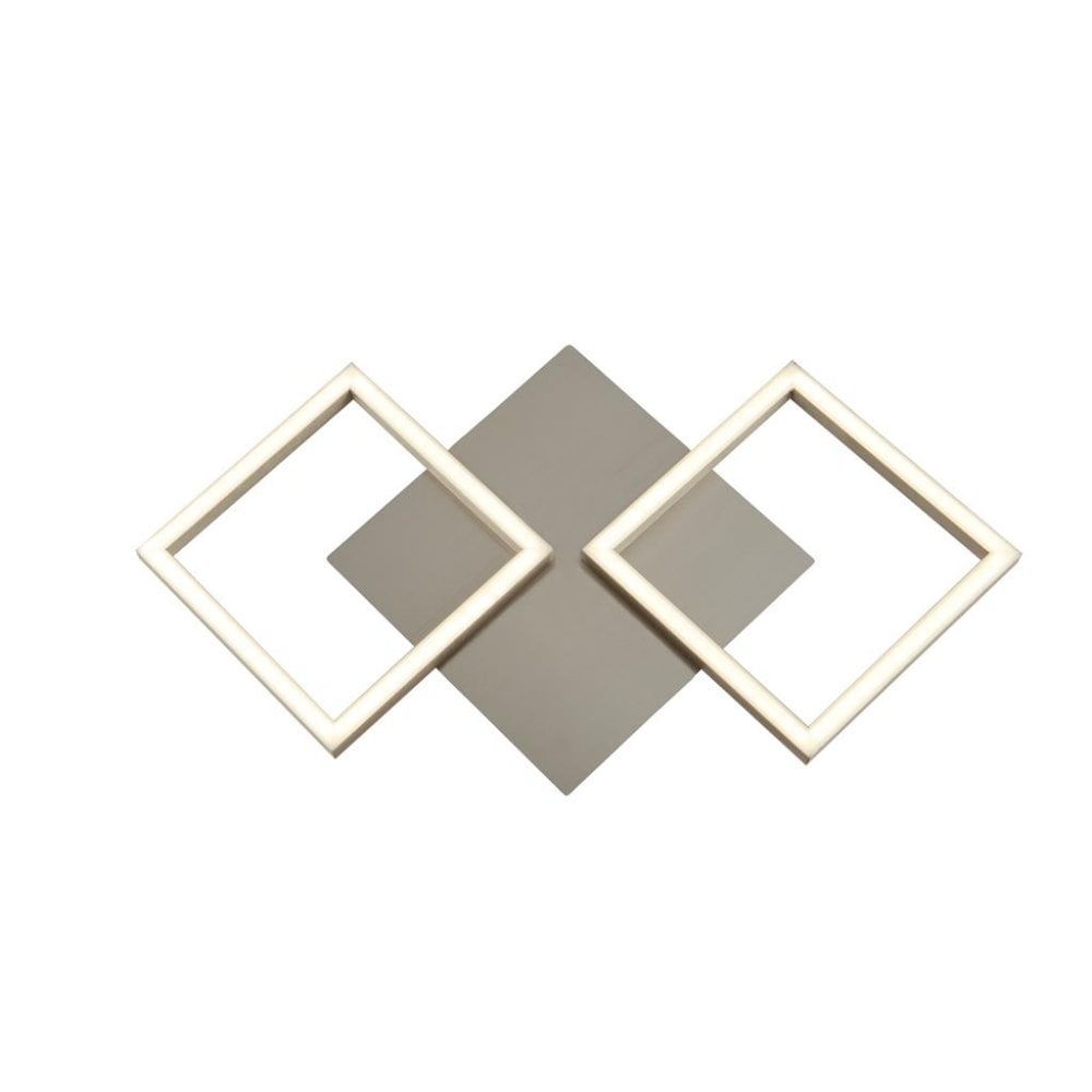 Searchlight Waltham 2 Light LED Wall Light - Satin Silver