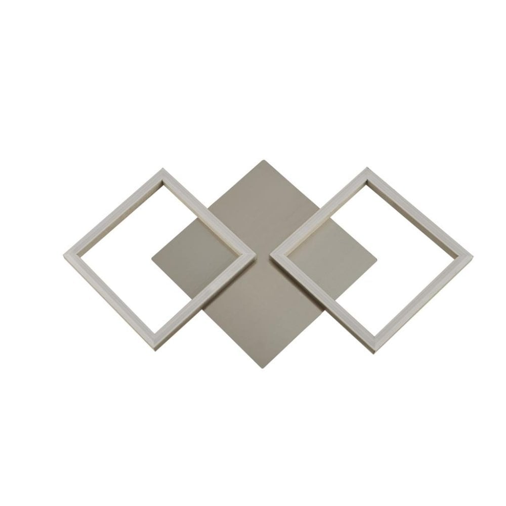 Searchlight Waltham 2 Light LED Wall Light - Satin Silver