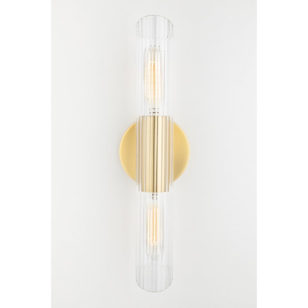 Mitzi Cecily 2 Light Small Wall Sconce Light - Aged Brass