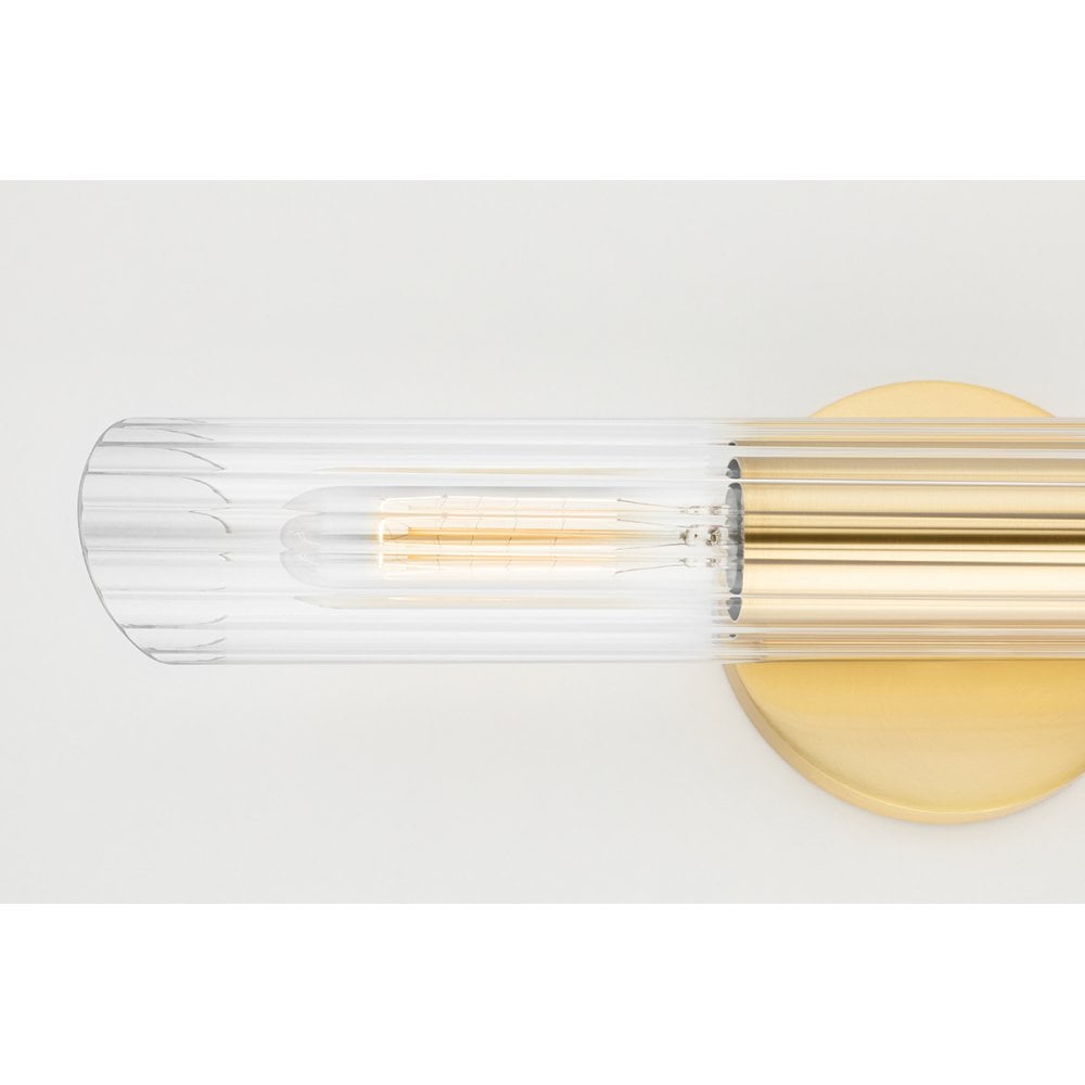 Mitzi Cecily 2 Light Small Wall Sconce Light - Aged Brass