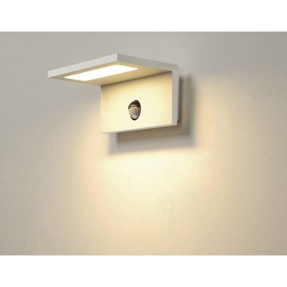 SLV Angolux Sensor Outdoor LED Wall Light - White - Mains