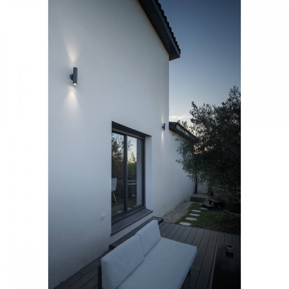 SLV Astina Up & Down Outdoor Wall Light - Anthracite - Mains