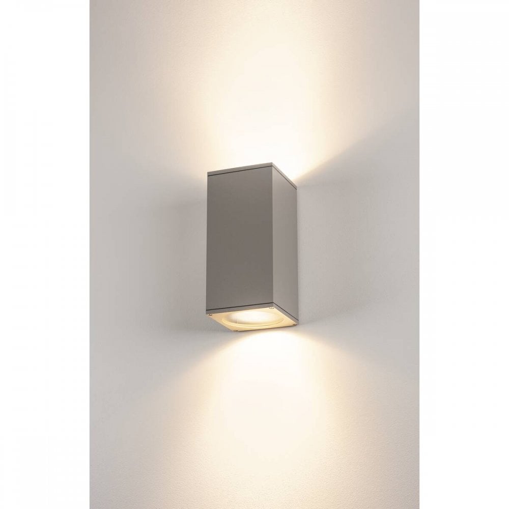 SLV Big Theo Outdoor Up/Down Wall Light - Silver-Grey - Mains