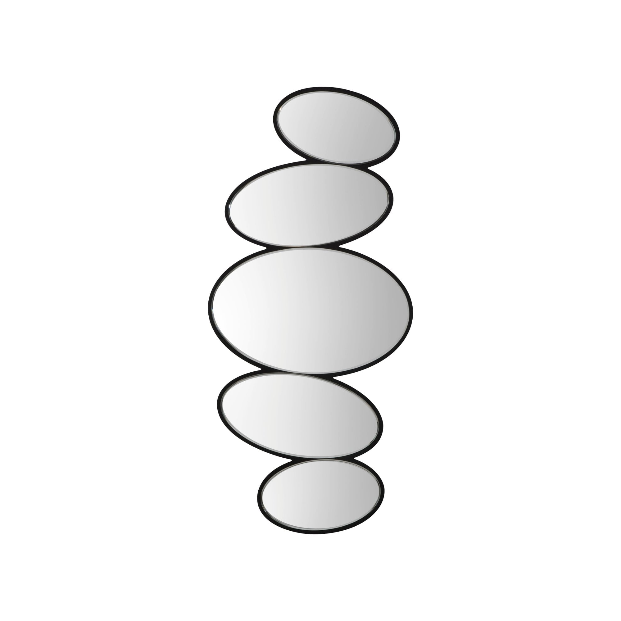 Mura Albany Decorative Full-Length Geometric Wall Mirror - Matt Black