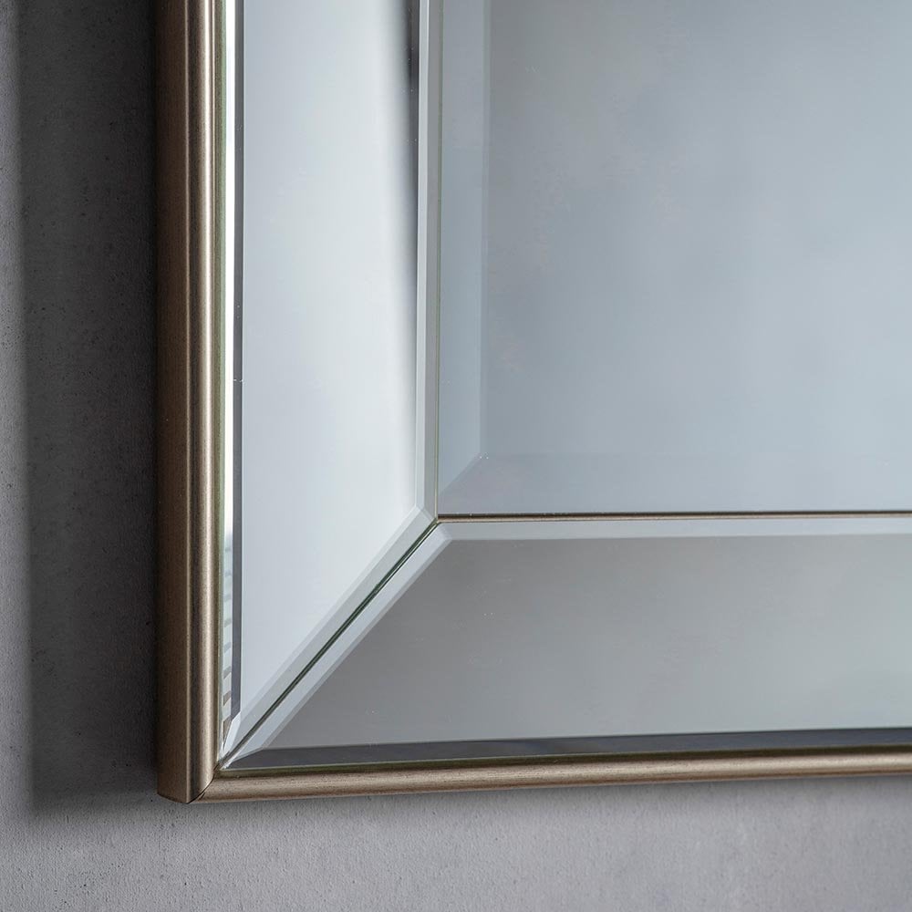 Mura Armdale Large Rectangle Full Length Wall Mirror - Champagne Gold