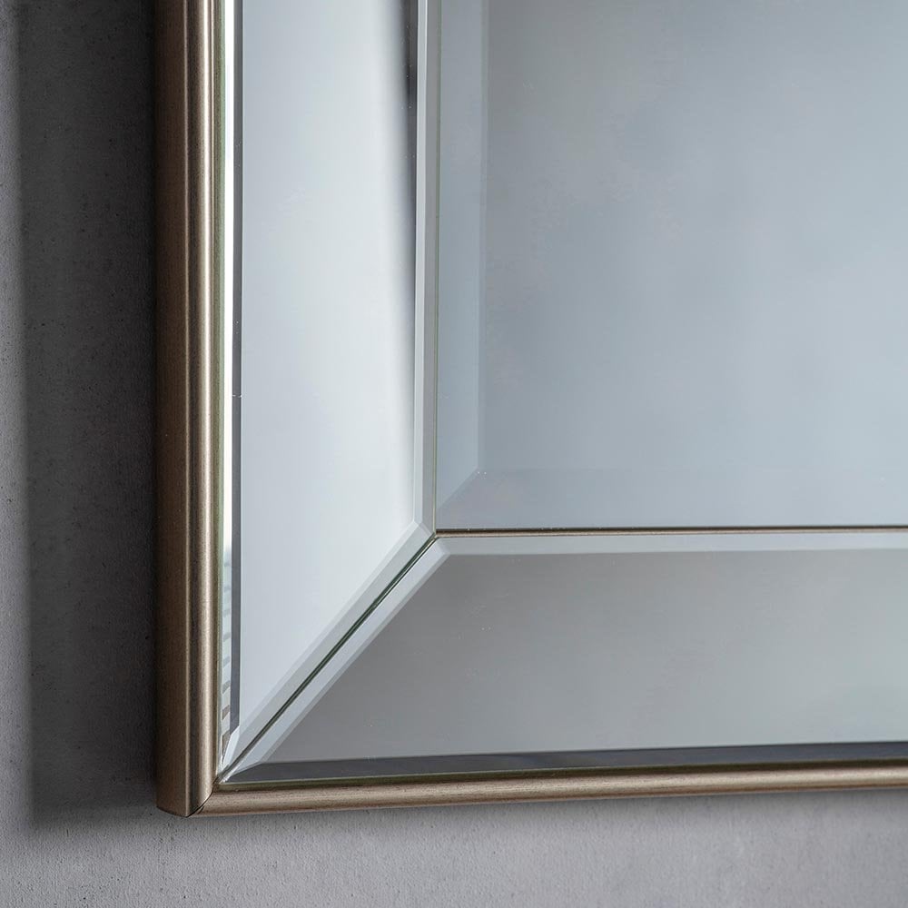 Mura Armdale Small Rectangle Wall Mirror - Champagne Gold