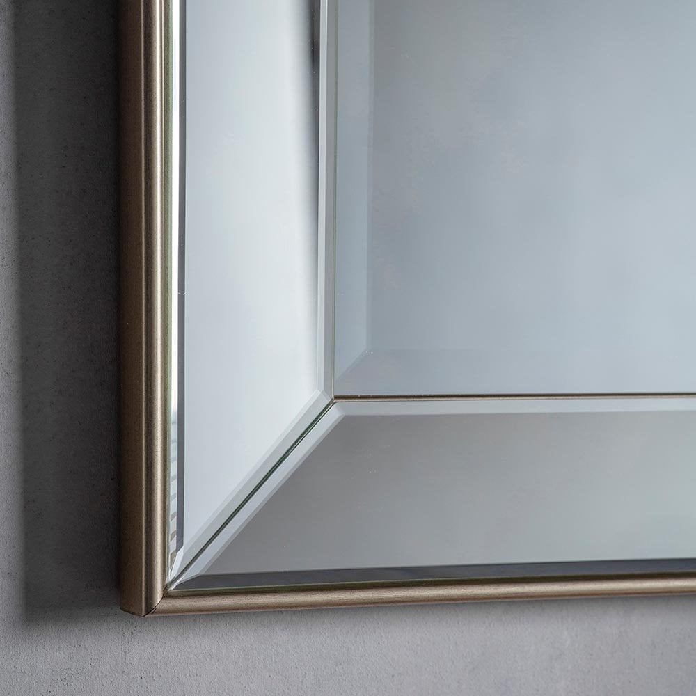 Mura Armdale Medium Rectangle Wall Mirror - Champagne Gold