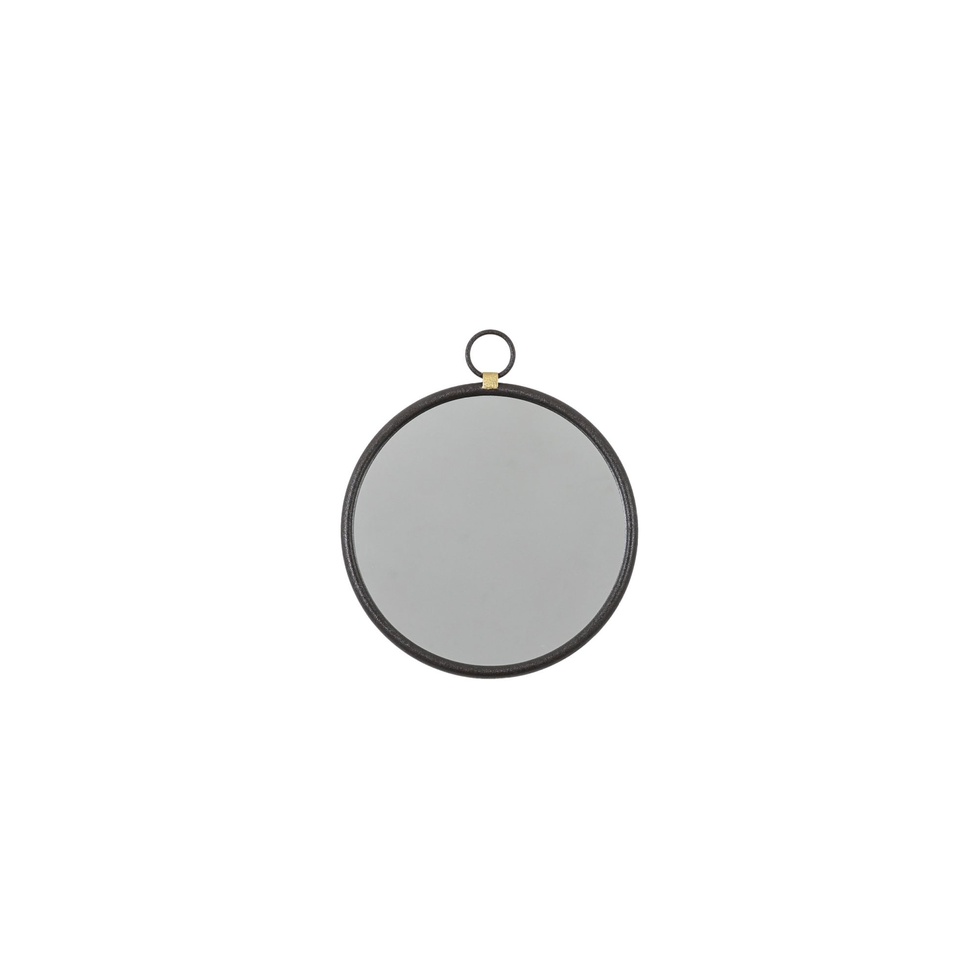 Mura Tonkin Medium Round Hanging Loop Wall Mirror - Matt Black