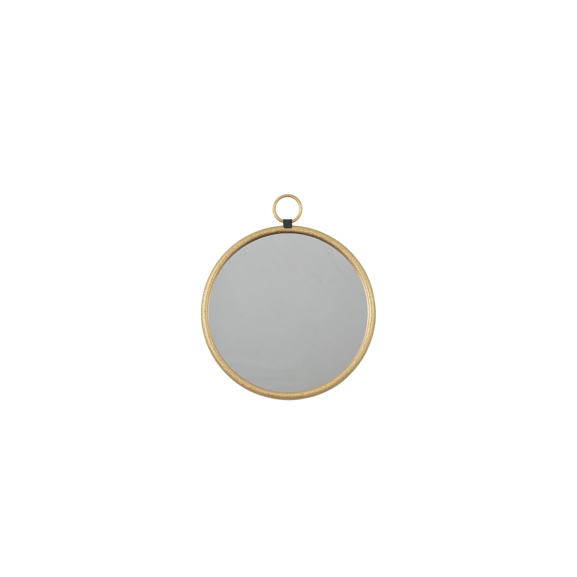 Mura Tonkin Medium Round Hanging Loop Wall Mirror - Satin Gold
