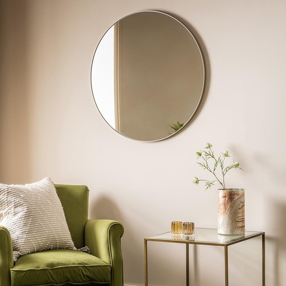 Mura Welshpool Round Wall Mirror - Champagne Gold