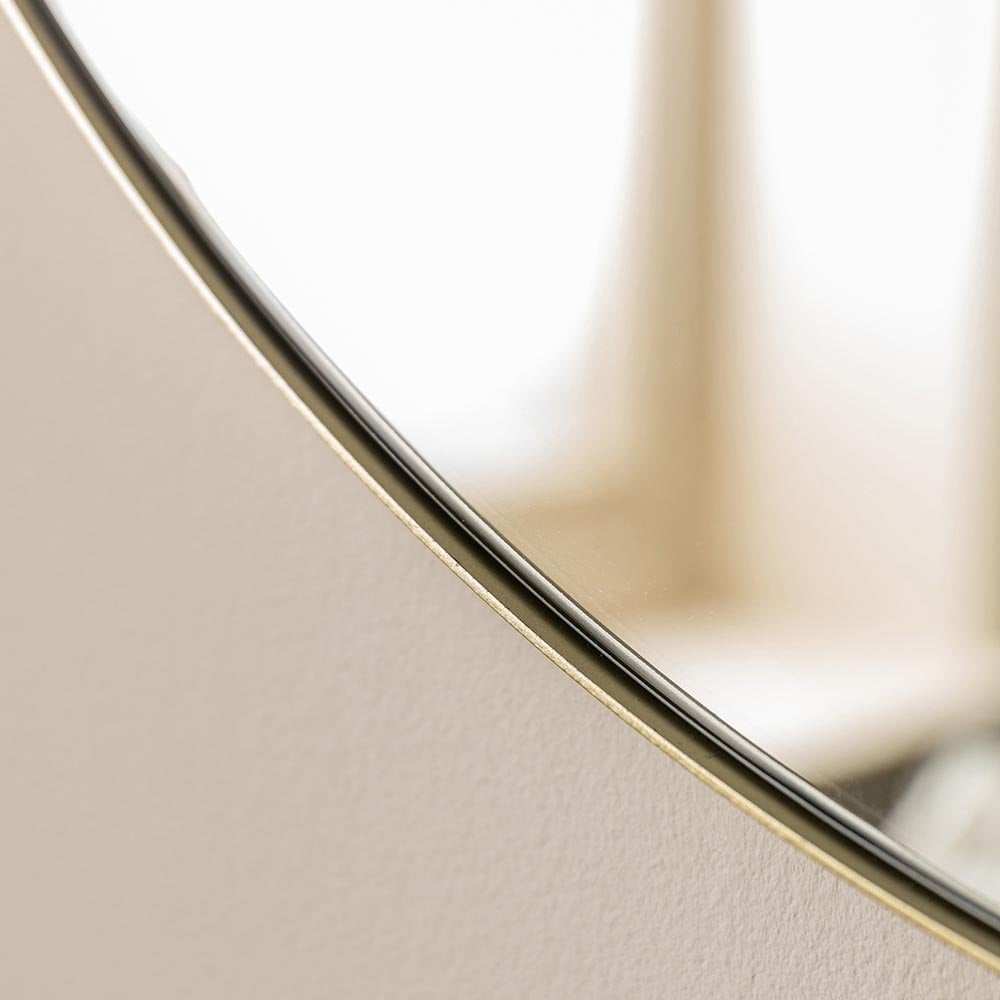 Mura Welshpool Round Wall Mirror - Champagne Gold