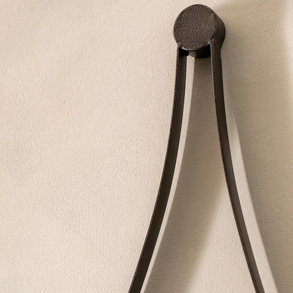 Mura Swan Large Round Hanging Wall Mirror - Aged Bronze