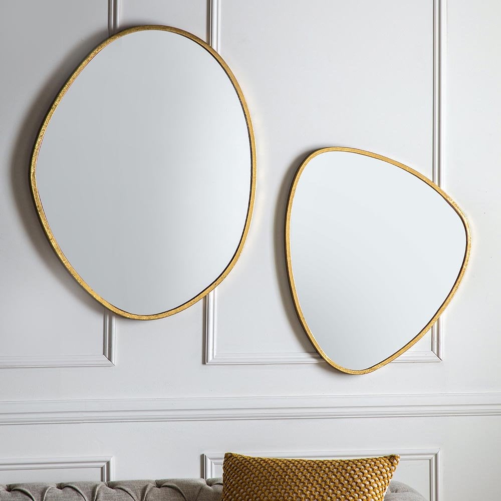 Mura Loftus Oval Wall Mirror - Aged Gold