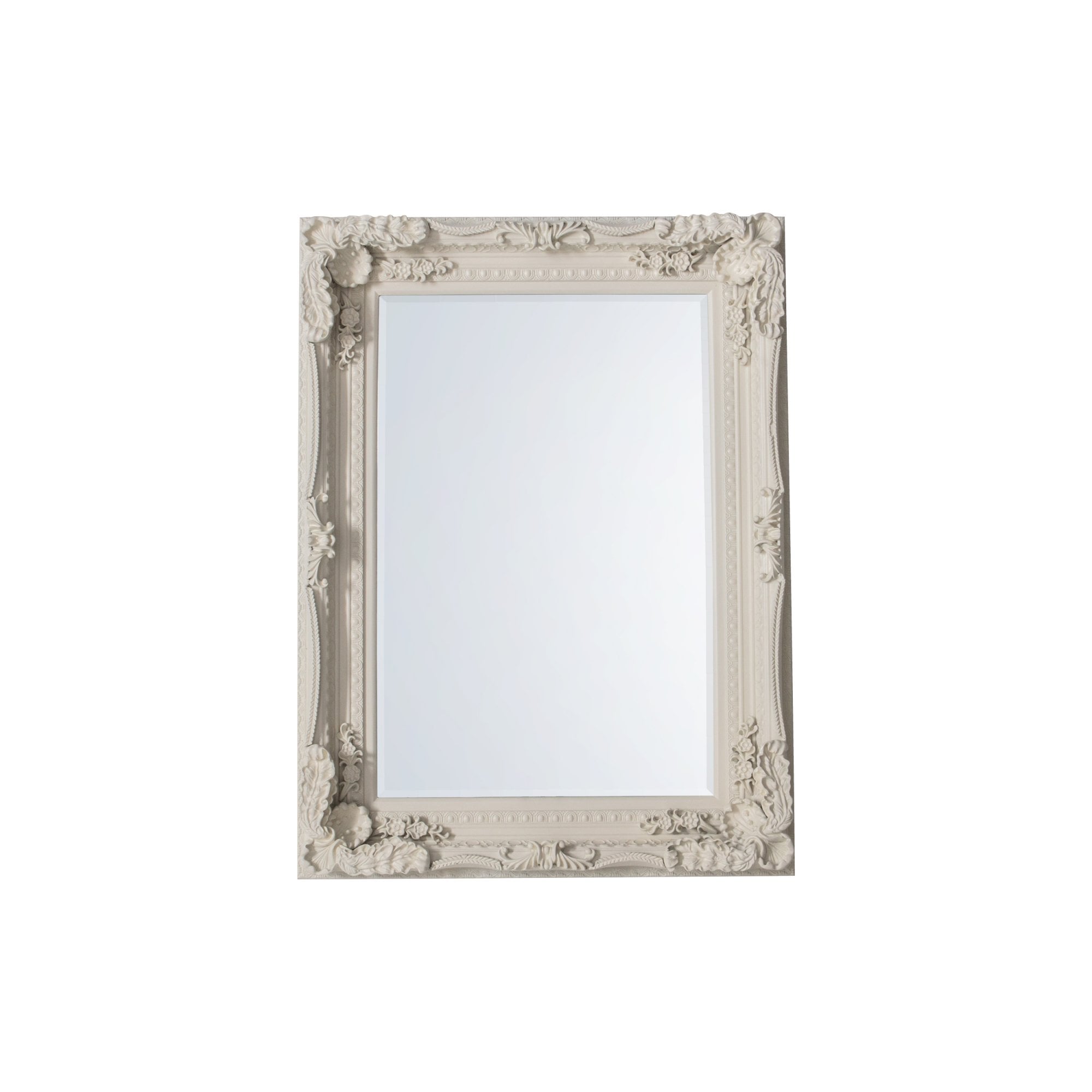 Mura Collier Medium Rectangle Wall Mirror - French White
