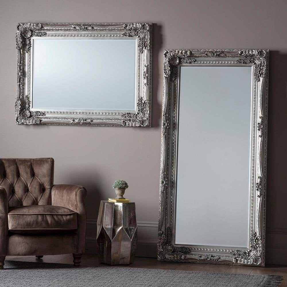 Mura Collier Medium Rectangle Wall Mirror - Silver Leaf