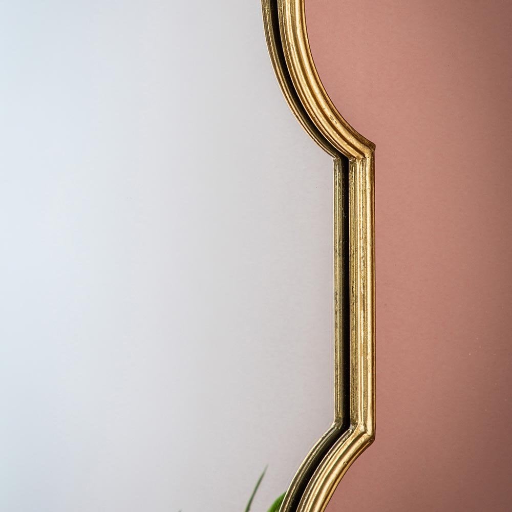 Mura Barrett Ellipse Wall Mirror - Aged Gold Frame