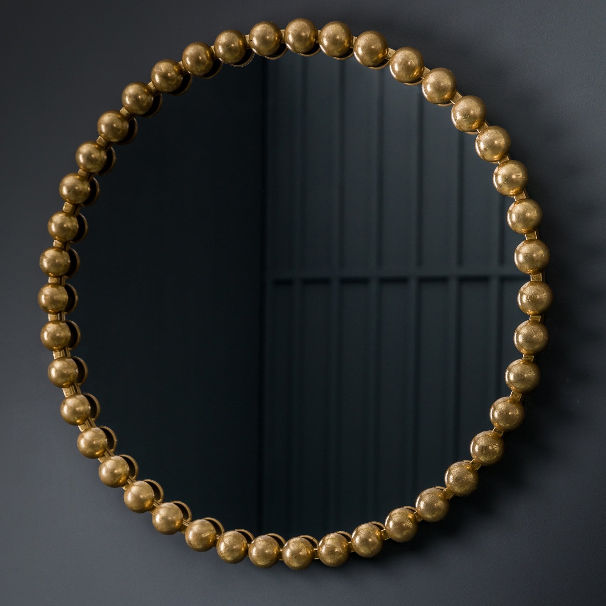Mura Hayman Round Wall Mirror - Aged Gold