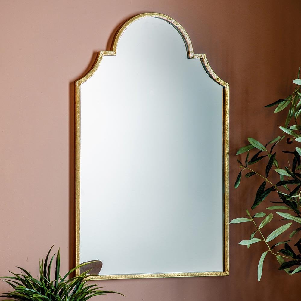 Mura Benara Arch Wall Mirror - Aged Gold