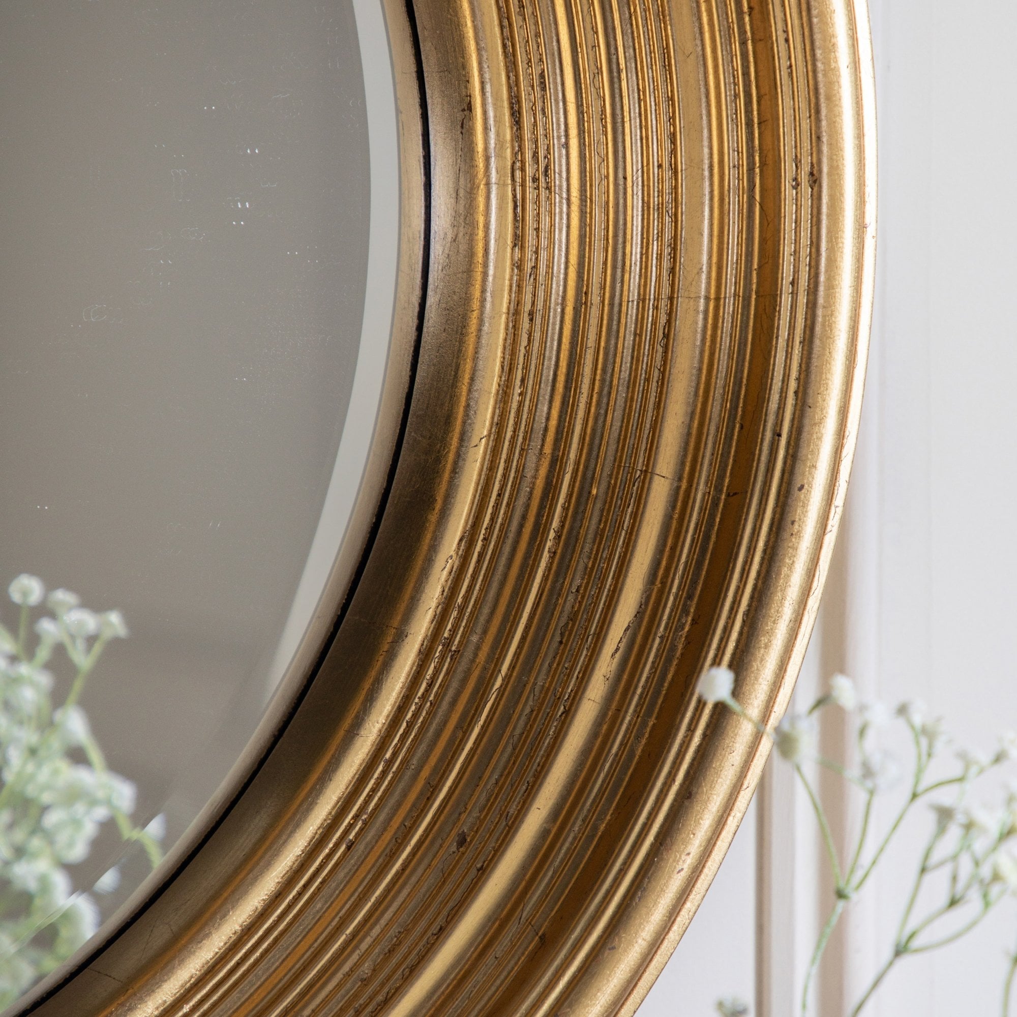 Mura Manning Round Wall Mirror - Gold Leaf