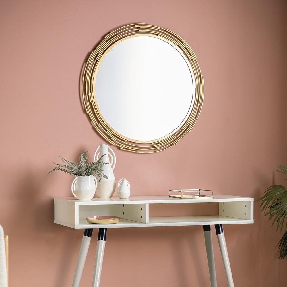 Mura Napoleon Round Wall Mirror - Gold Painted