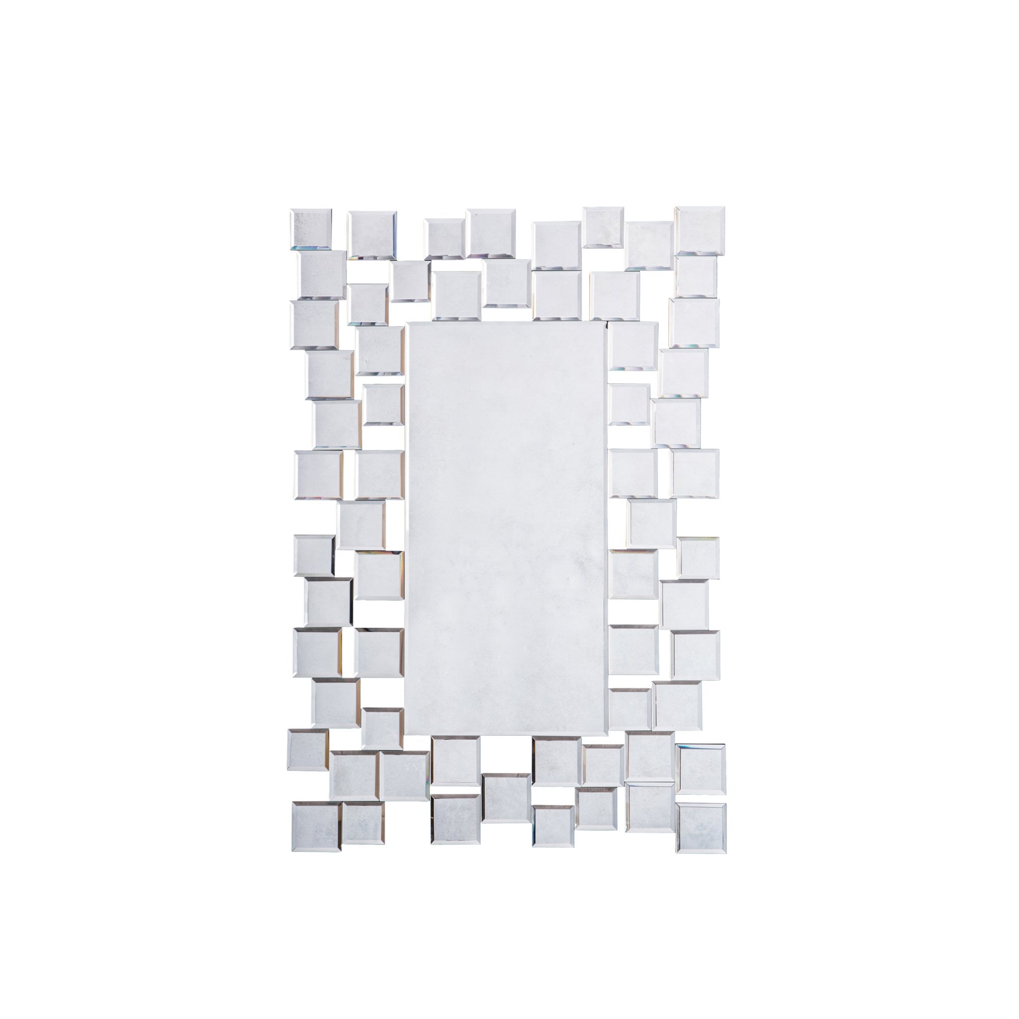 Mura Lake Rectangular Wall Mirror - Mirrored Frame Mosaic Frame