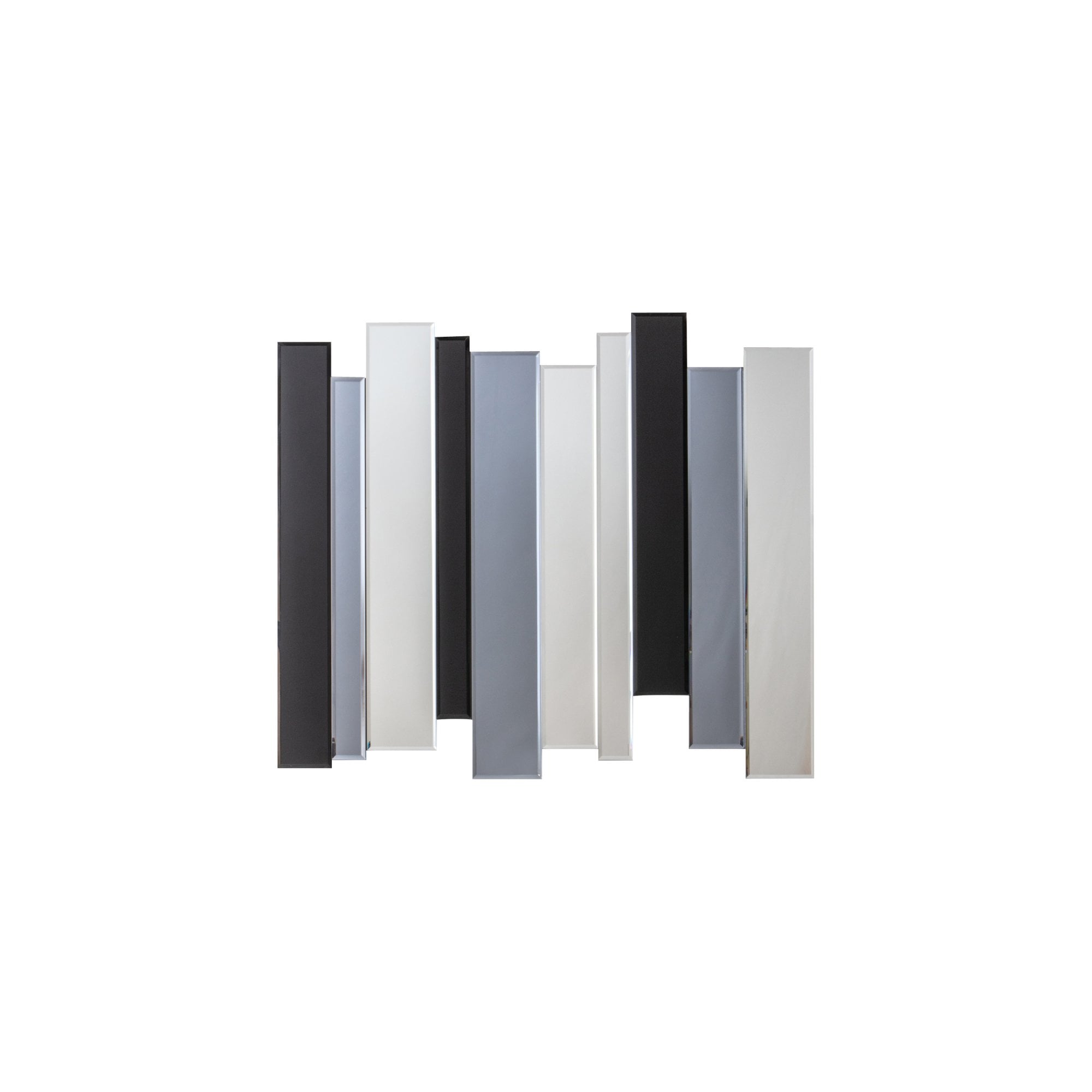 Mura Lakeside Rectangle Wall Mirror - Black, Smoked & Clear Glass