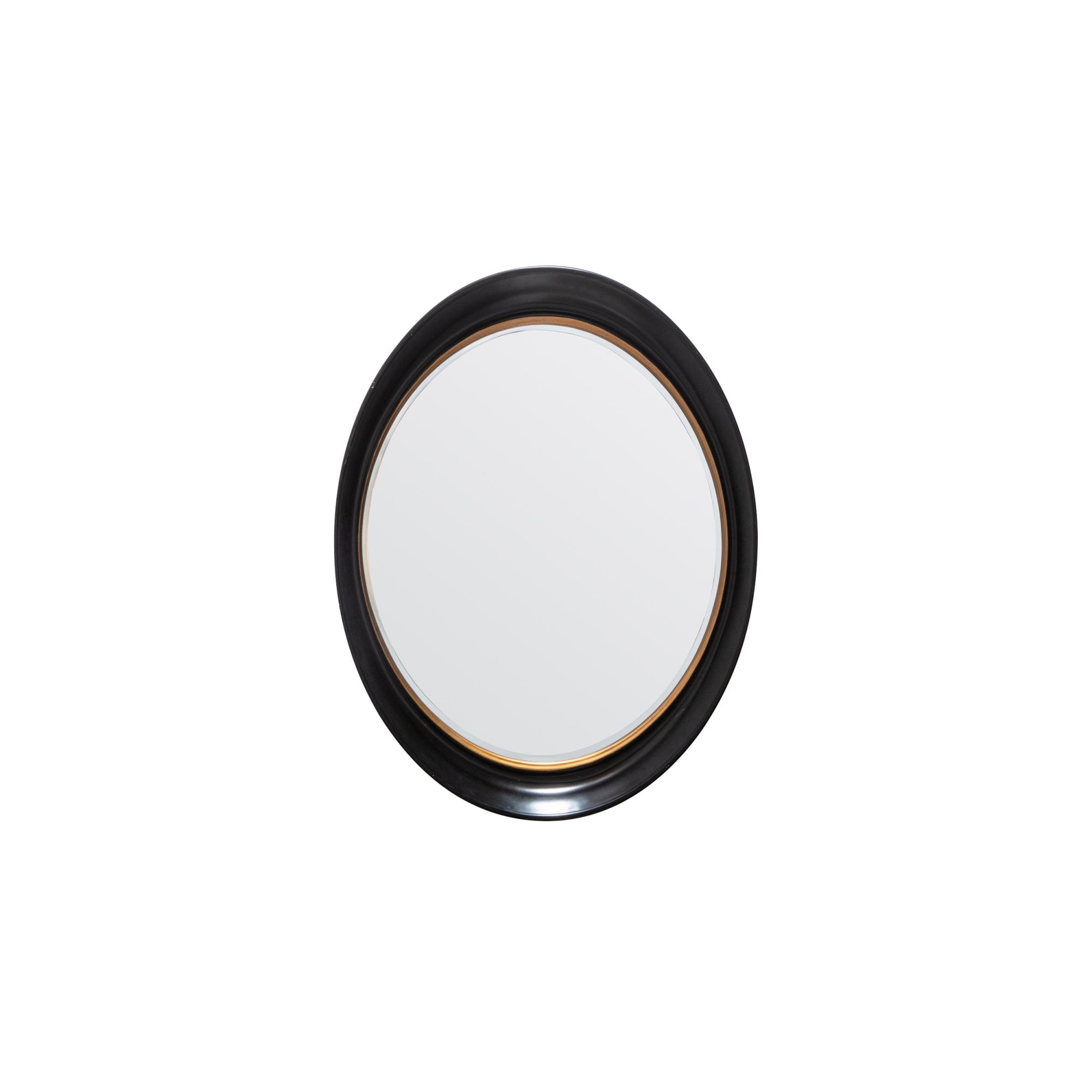 Mura Lincoln Oval Wall Mirror - Black