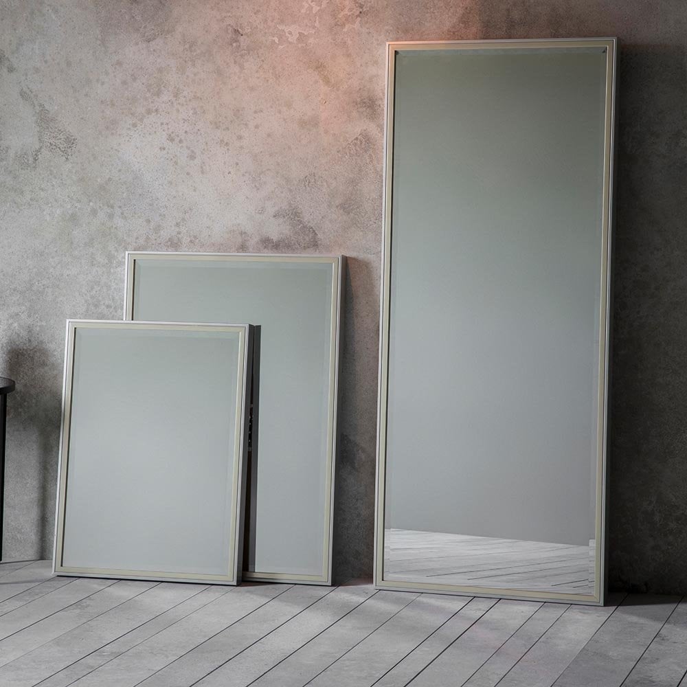 Mura Milligan Full Length Leaner Mirror - Pewter & Champagne Gold Paint