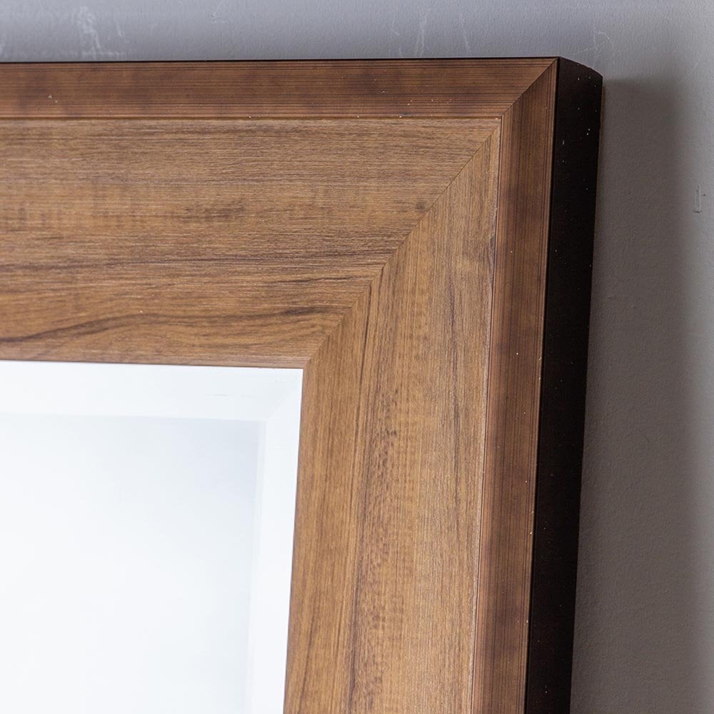 Mura Royal Full Length Leaner Mirror - Oak Effect Wood