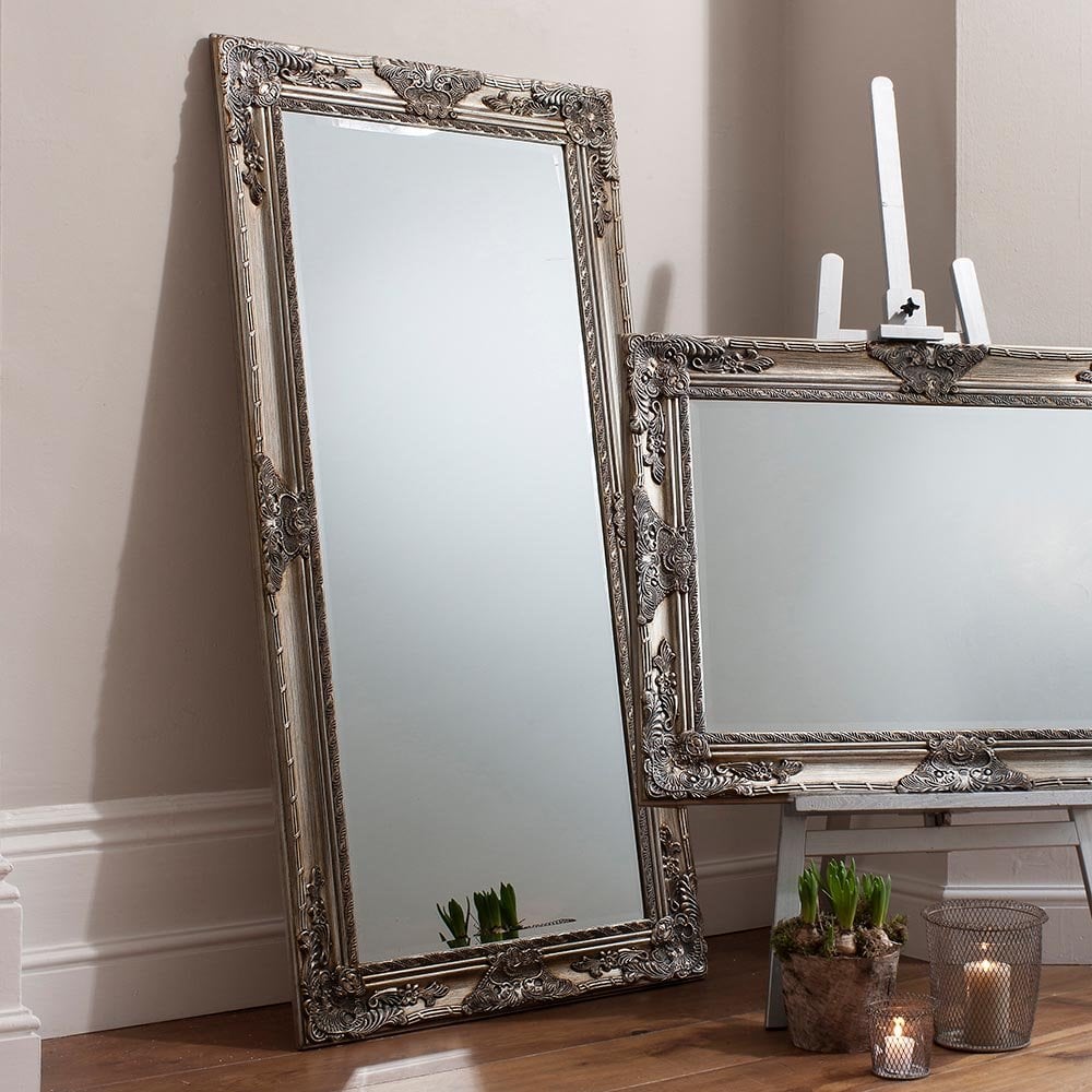 Mura Kenwick Full Length Leaner Mirror - Silver Leaf