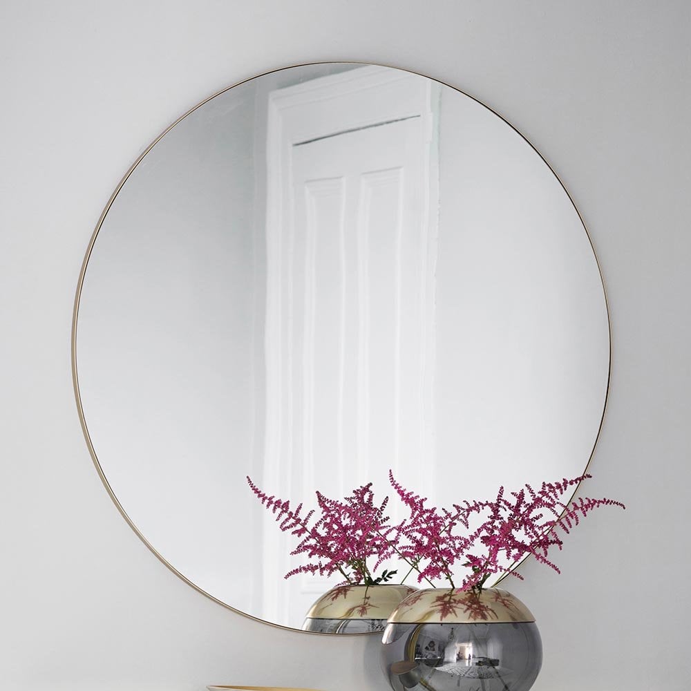 Mura Palmerston Round Wall Mirror - Champagne Gold