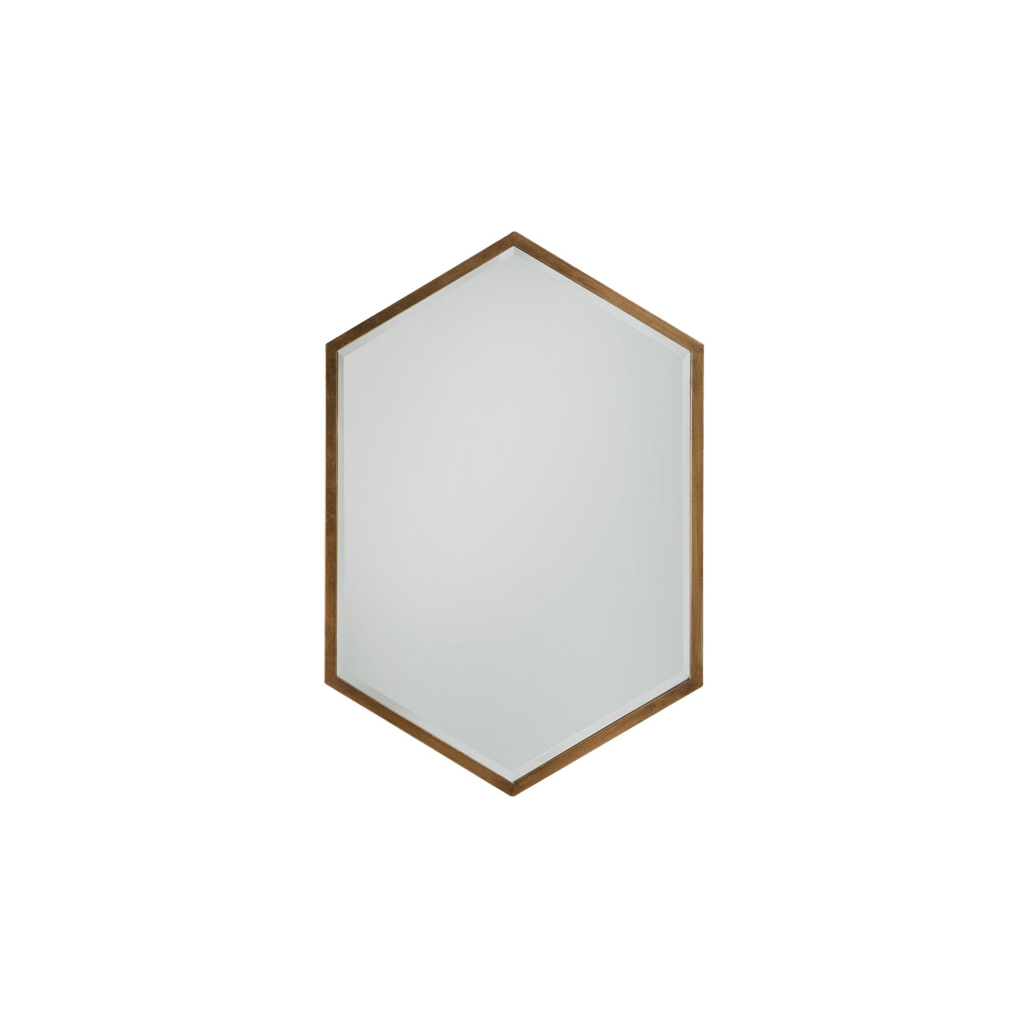Mura Edwin Hexagonal Wall Mirror - Antique Gold