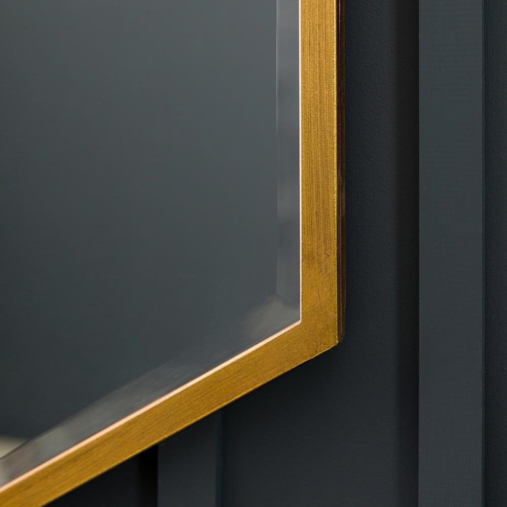 Mura Edwin Hexagonal Wall Mirror - Antique Gold