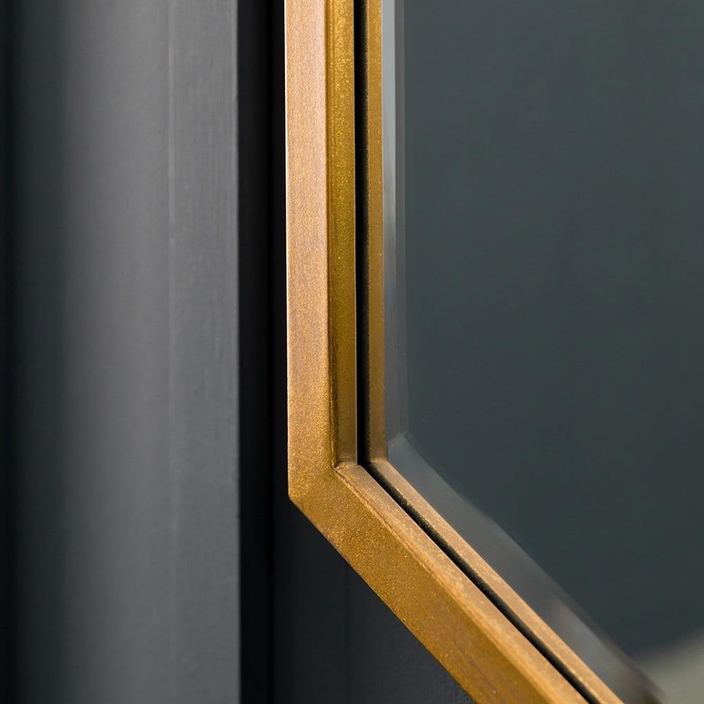 Mura Edwin Hexagonal Wall Mirror - Antique Gold